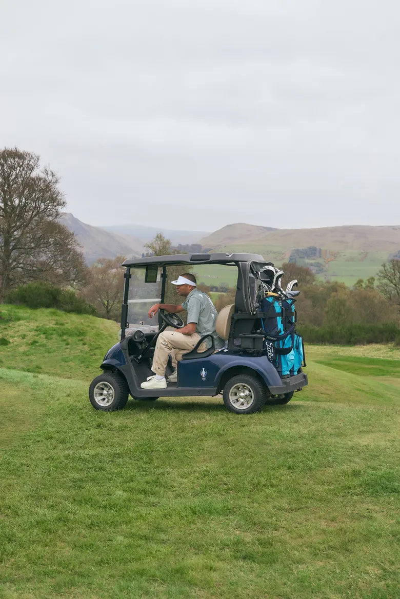 Golf buggy at Gleneagles clothing