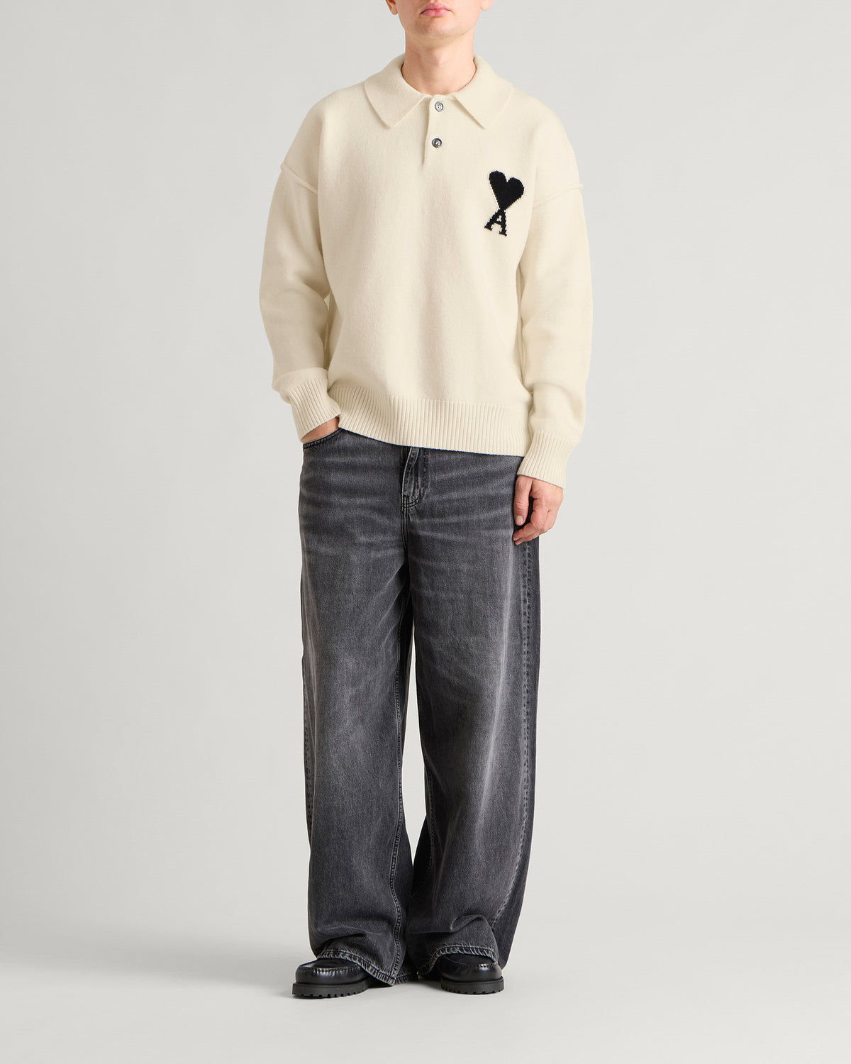 AMI Paris Contrasted ADC Polo