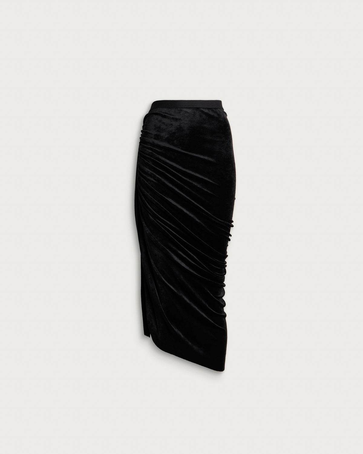 Rick Owens Lilies Knee Edfu Velvet Skirt