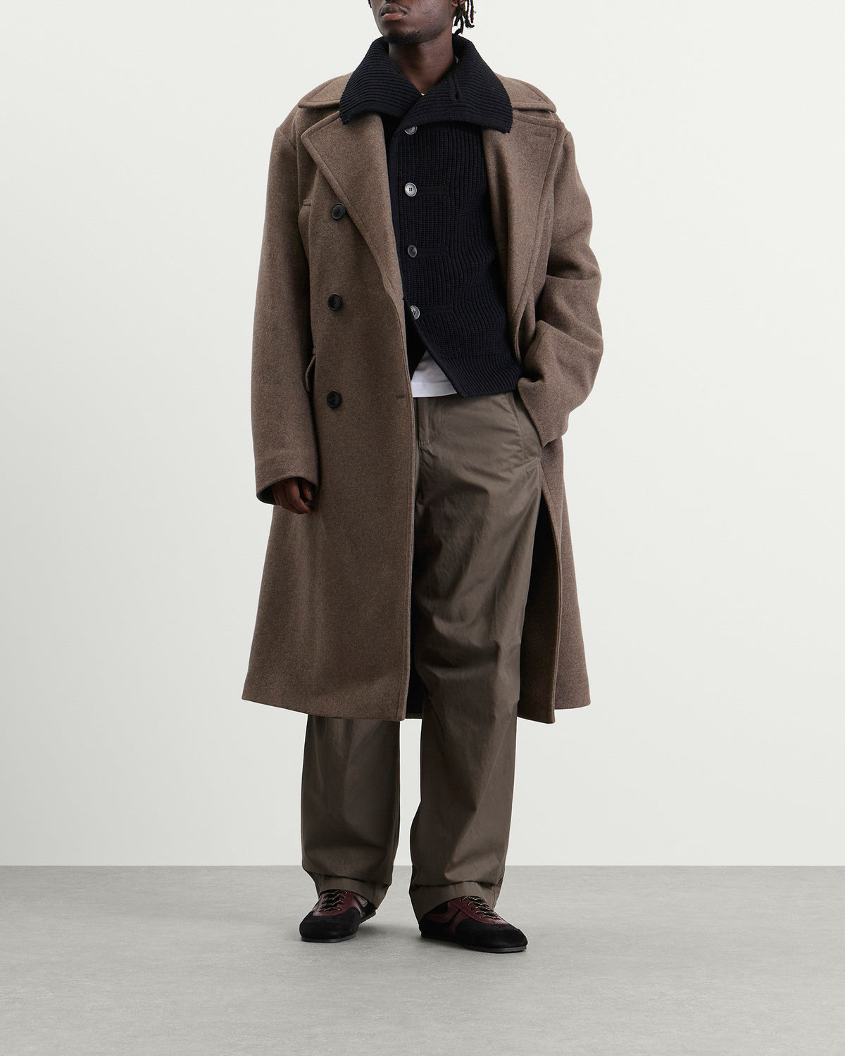 Dries Van Noten Rascott Twill Wool Coat
