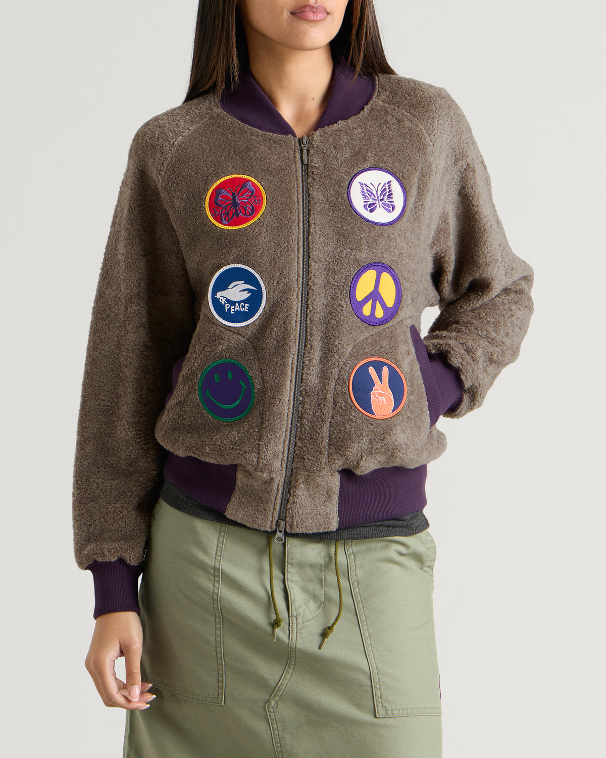 Needles Souvenir Knit Bomber Jacket