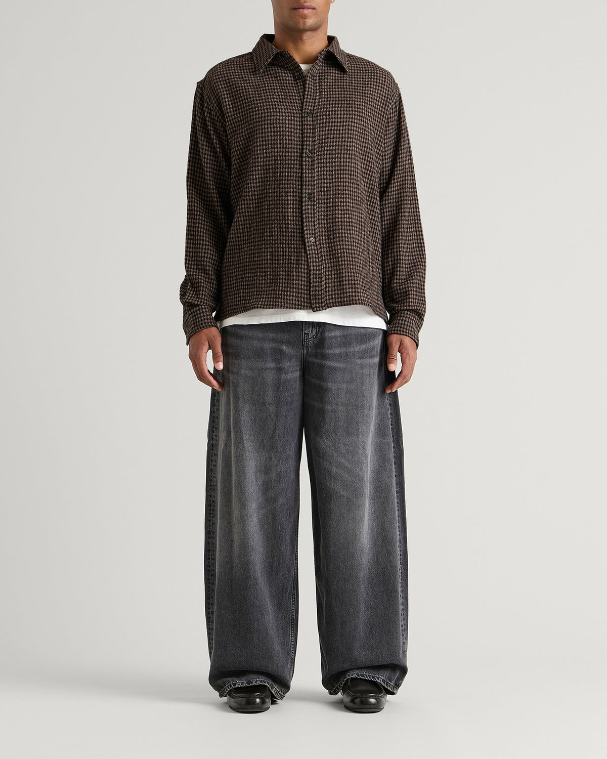 Beach Brains Hold Micro Check Shirt