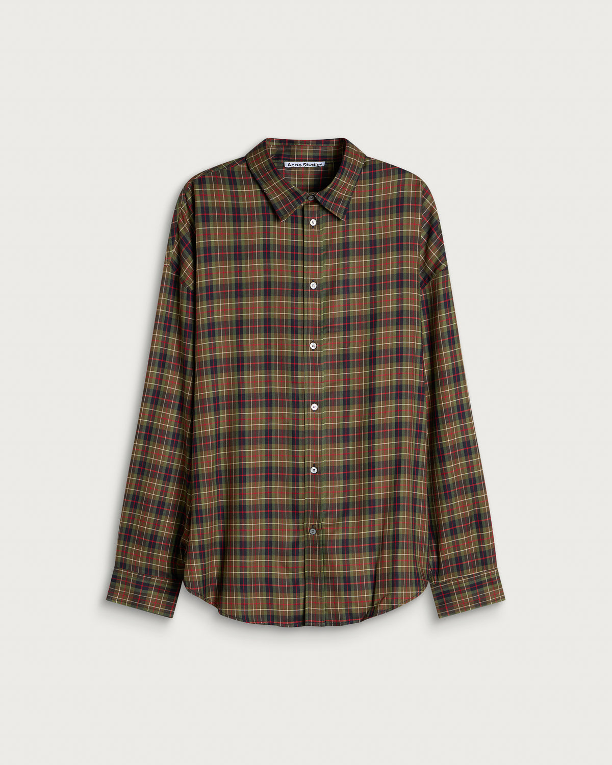 Acne Studios Setar Check Flannel Long Sleeve Shirt