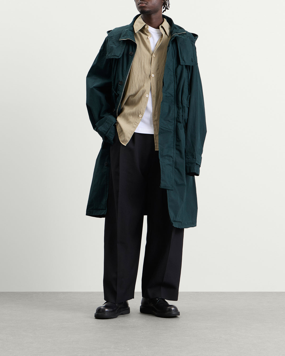 Dries Van Noten Roxer Overdye Cotton Coat
