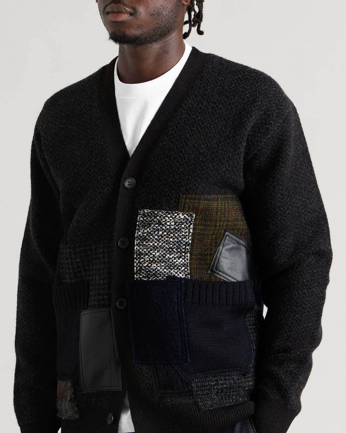 Junya Watanabe MAN Patchwork Wool Cardigan