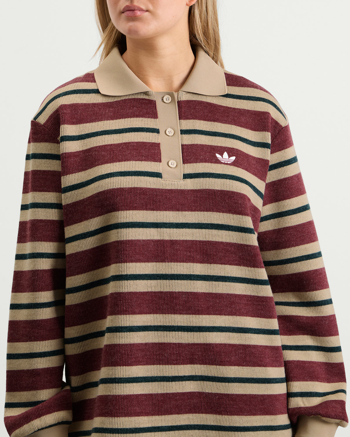 adidas Striped Polo Knit Jumper