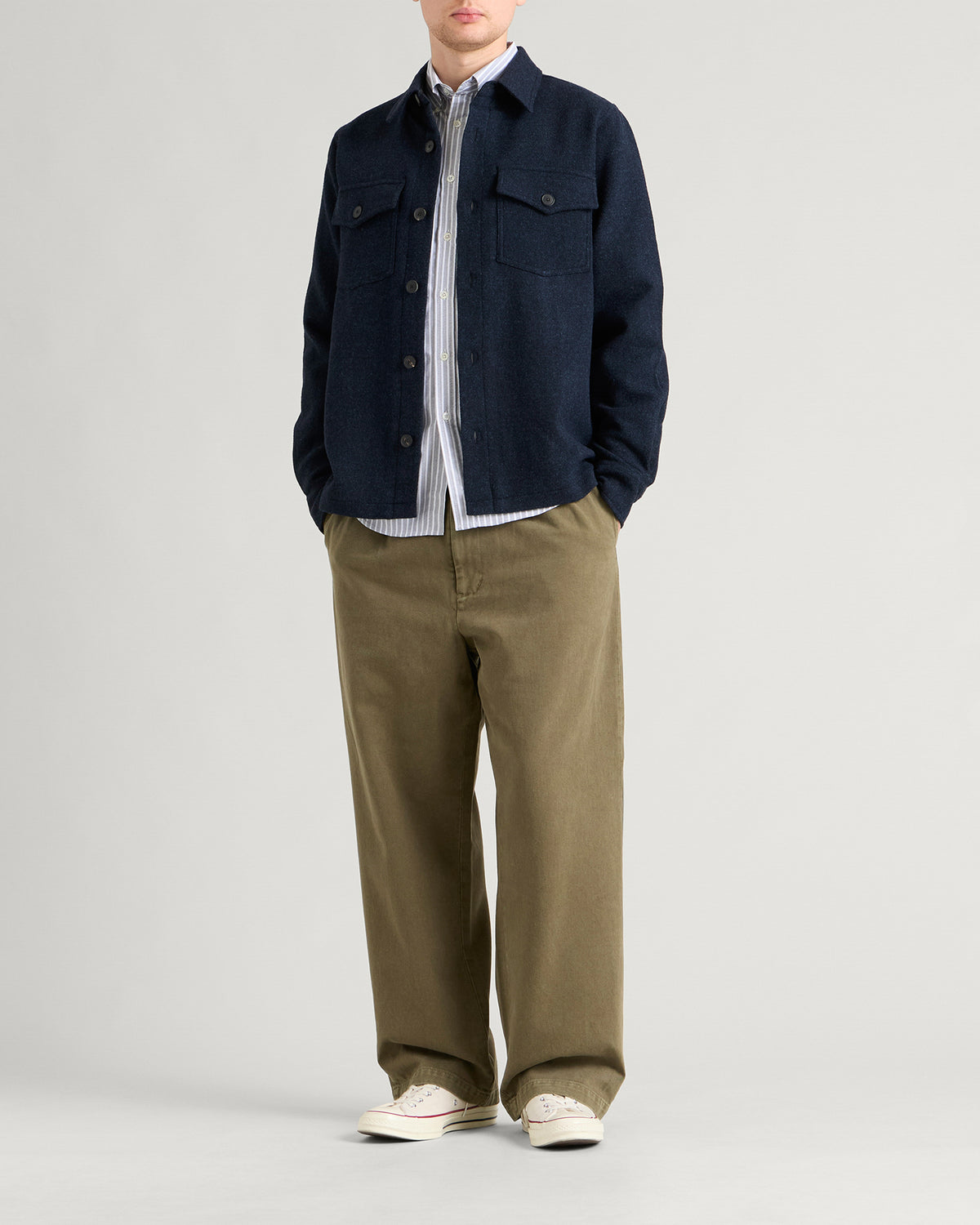 Portuguese Flannel Wool Field Tweed Overshirt