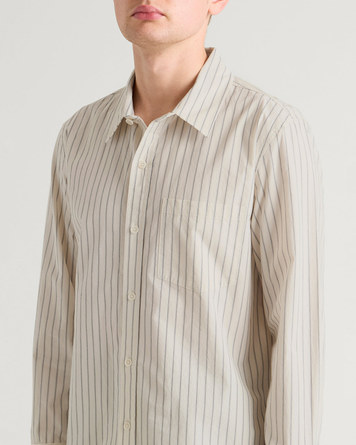 Corridor Poplin Stripe LS