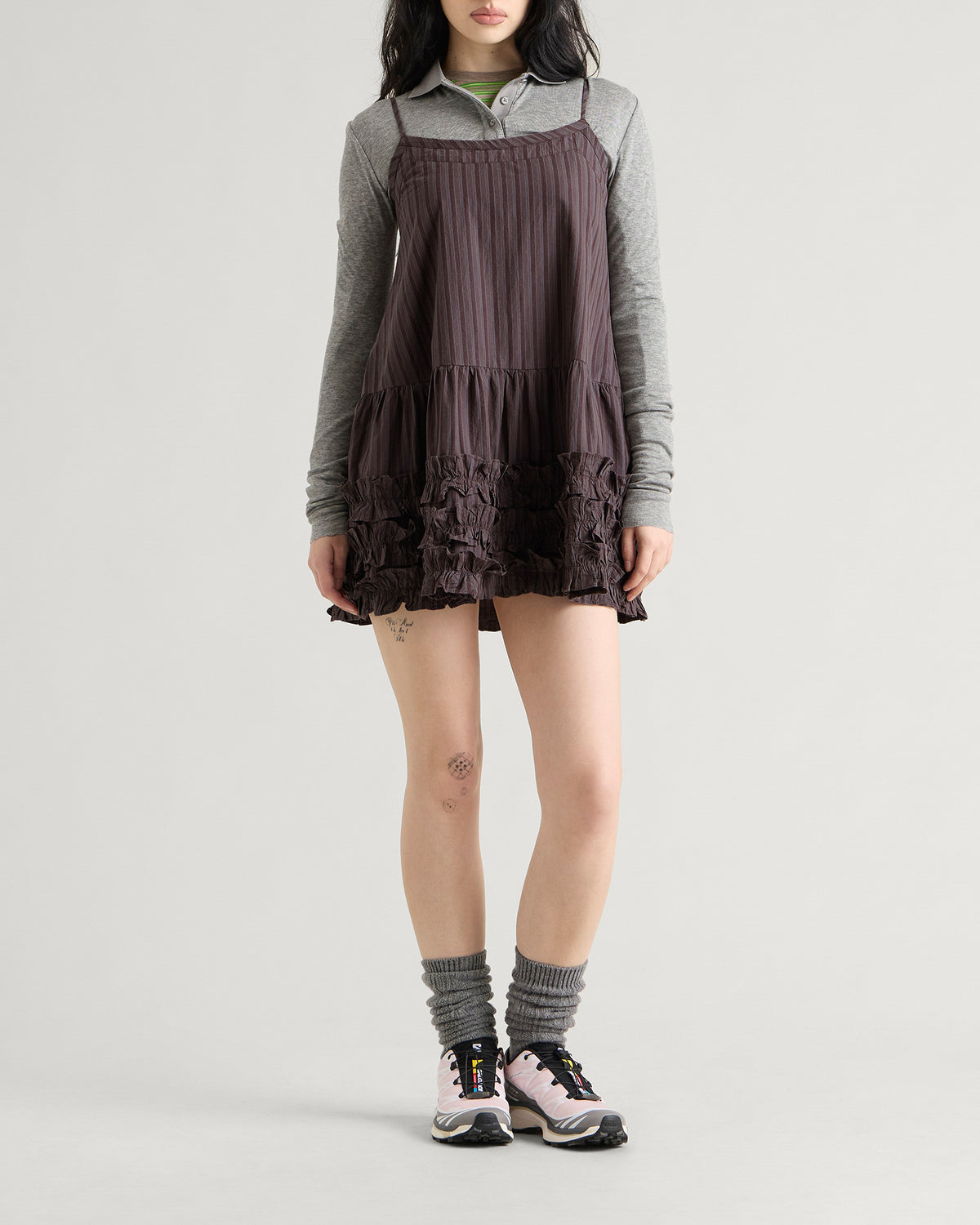 Damson Madder Rio Mini Ruffle Dress