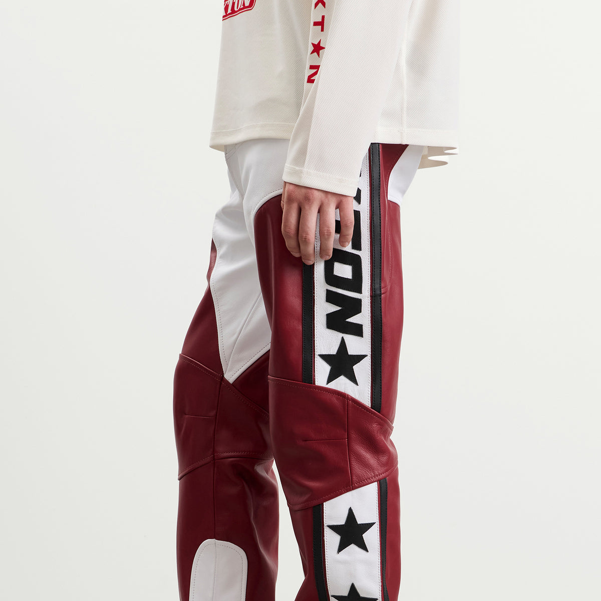 END. x Cole Buxton Leather Trials Pants