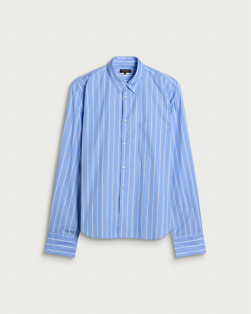 Comme des Garçons Homme Plus Stripe Shirt with Lace inlay