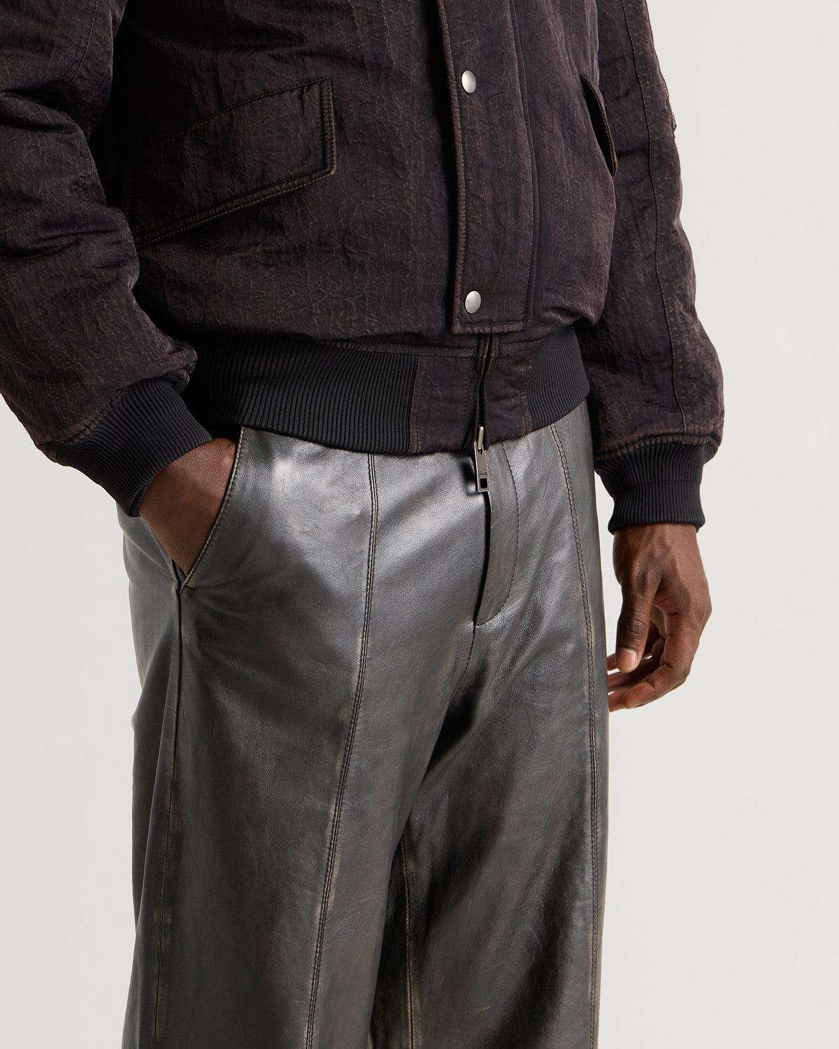 END. x Samsøe Samsøe Savalentin Leather Trousers