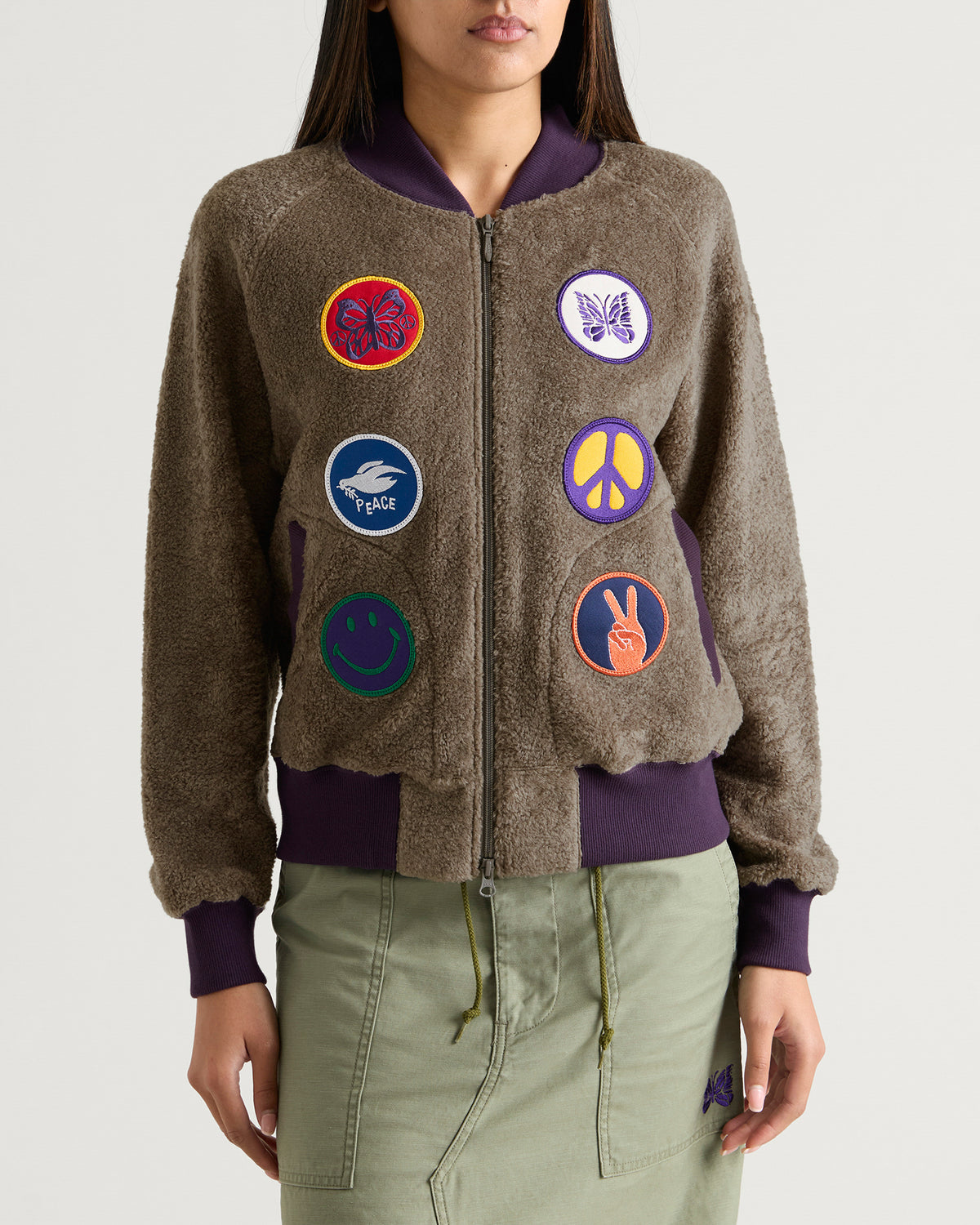 Needles Souvenir Knit Bomber Jacket