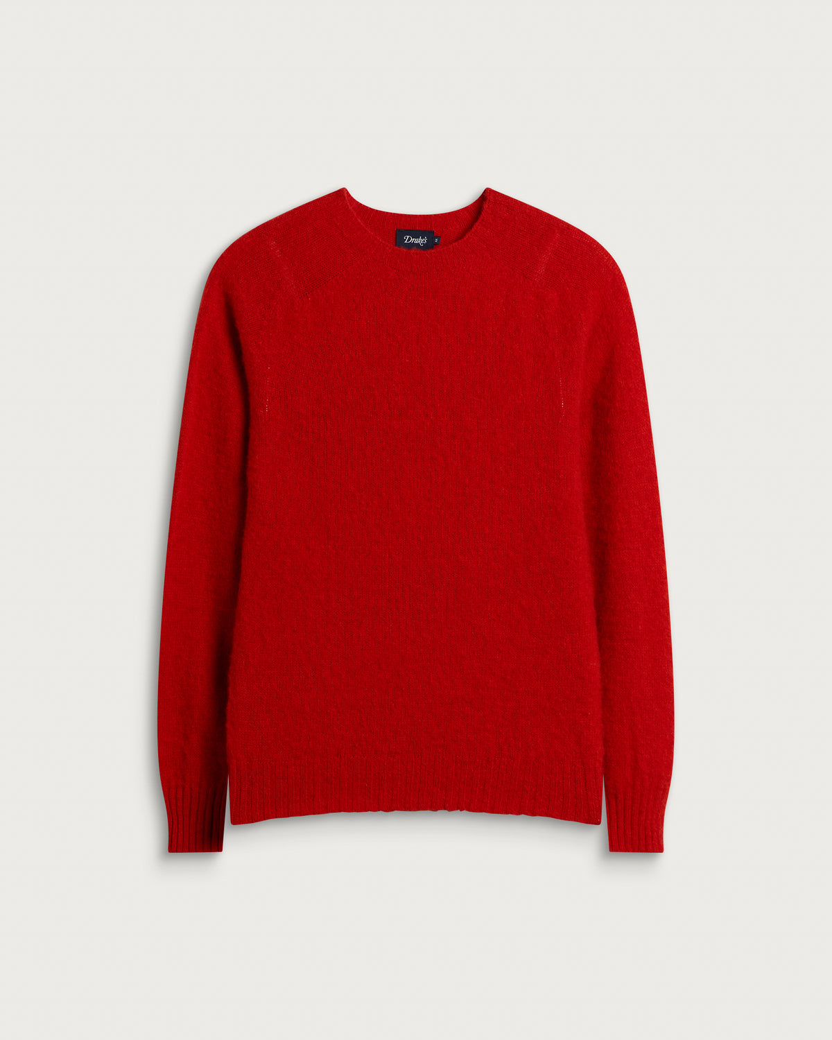 Drake's Brushed Shetland Crew Neck Jumper