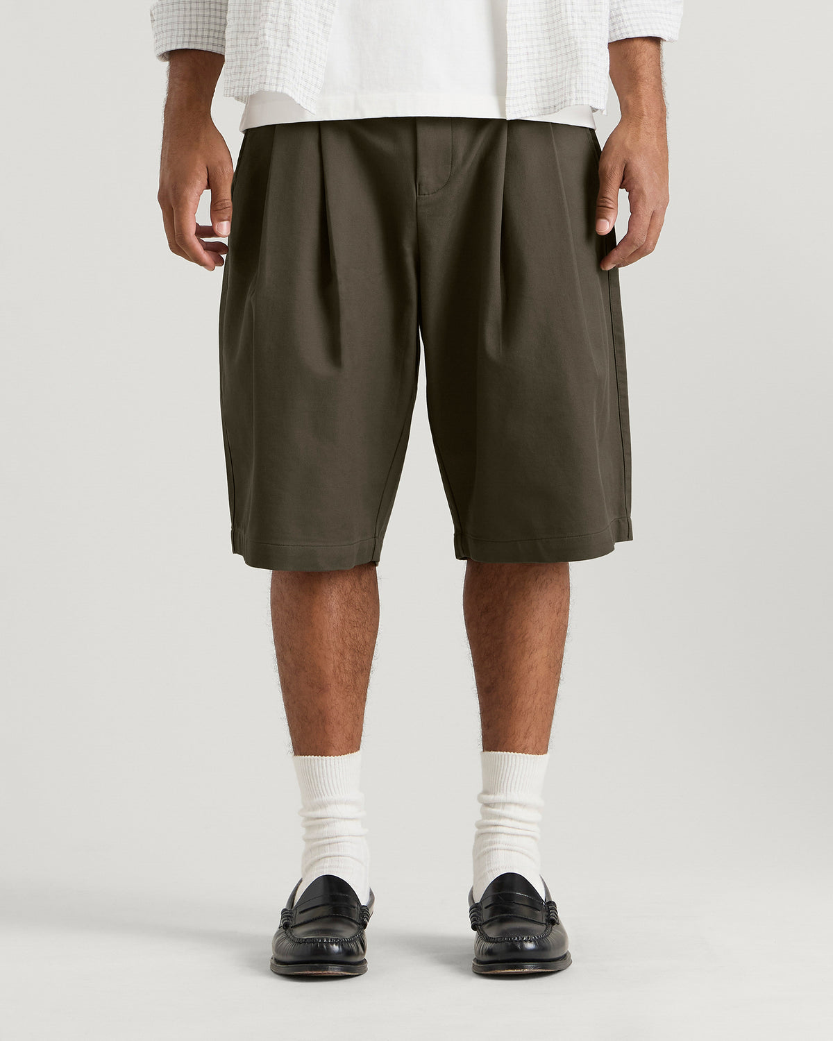 Porter James Double Pleated Shorts