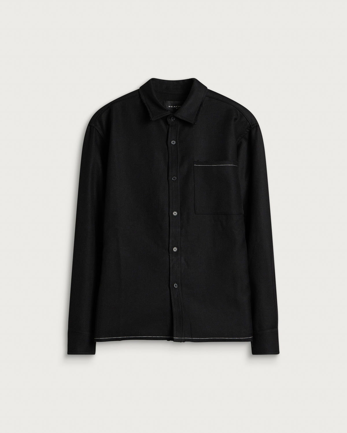 Beach Brains Hold Pocket Raw Edge Shirt