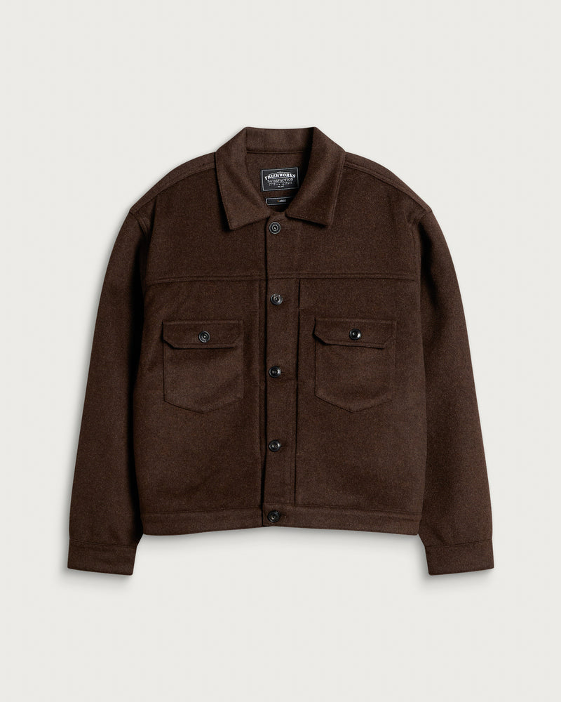 FrizmWORKS Solid Wool Trucker Jacket