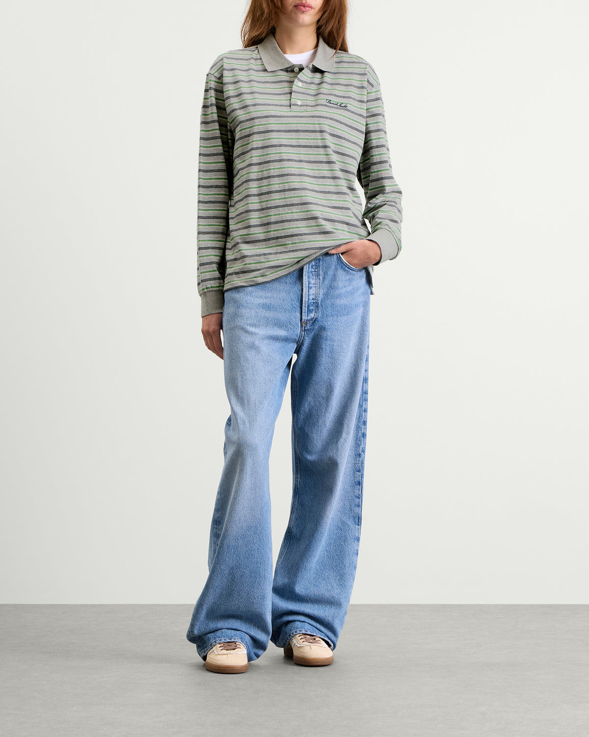 Dunst Multi Stripe Collared T-Shirt