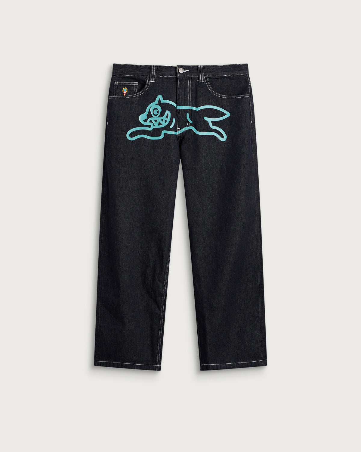 ICECREAM Triple Scoop Running Dog Denim Pants