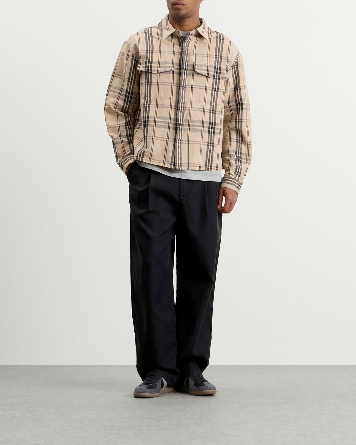 Bound Wide Pleated Trouser