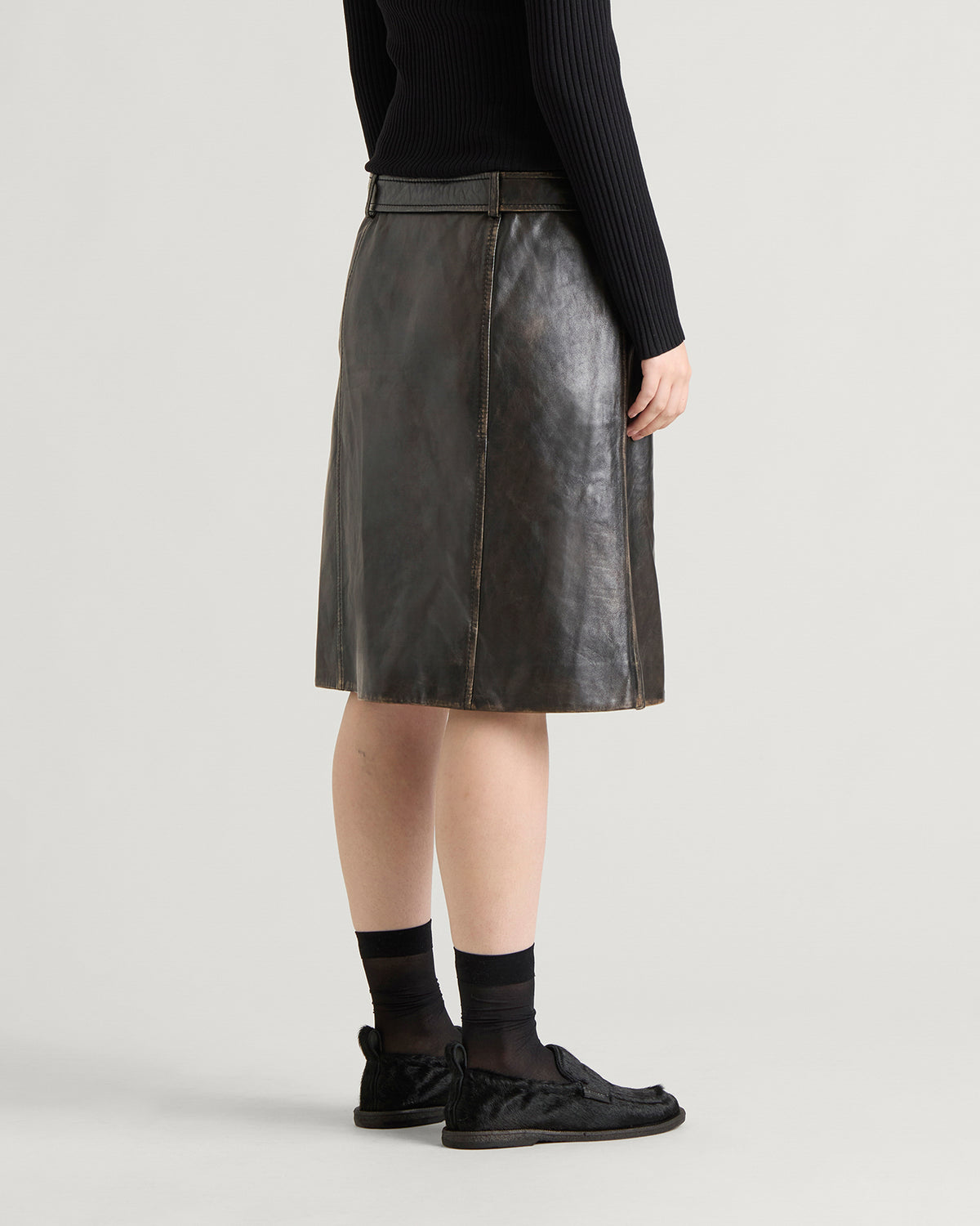 END. x Samsøe Samsøe Sastiya Leather Skirt