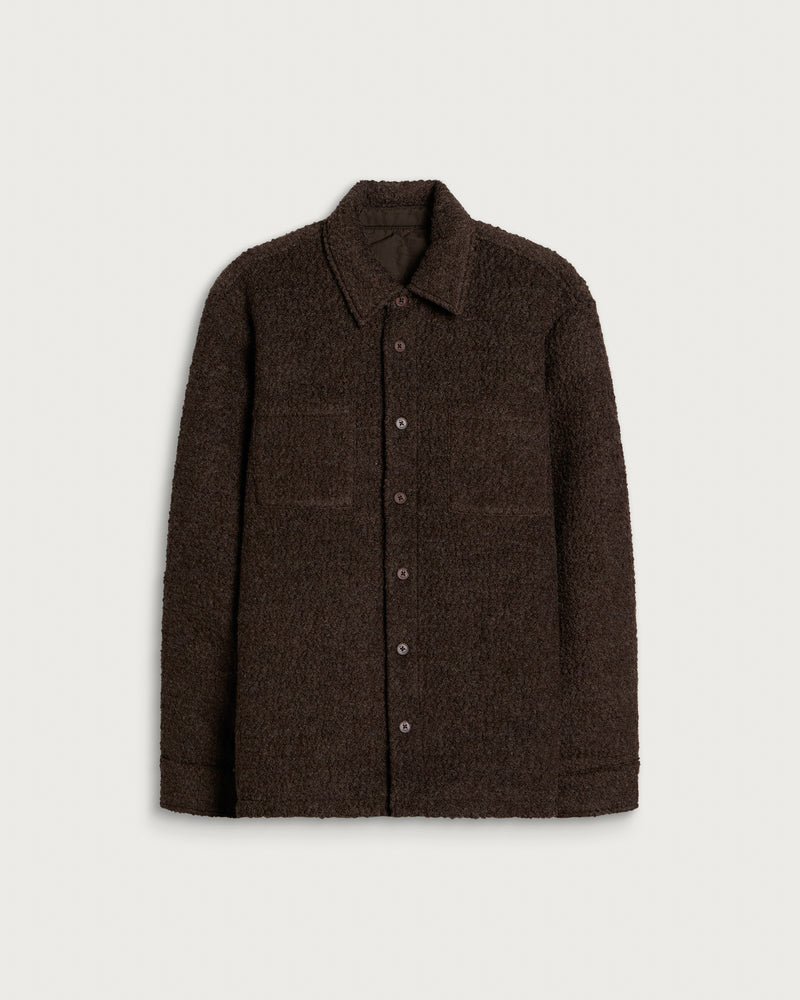 Wax London Mount Boucle Reversible Overshirt