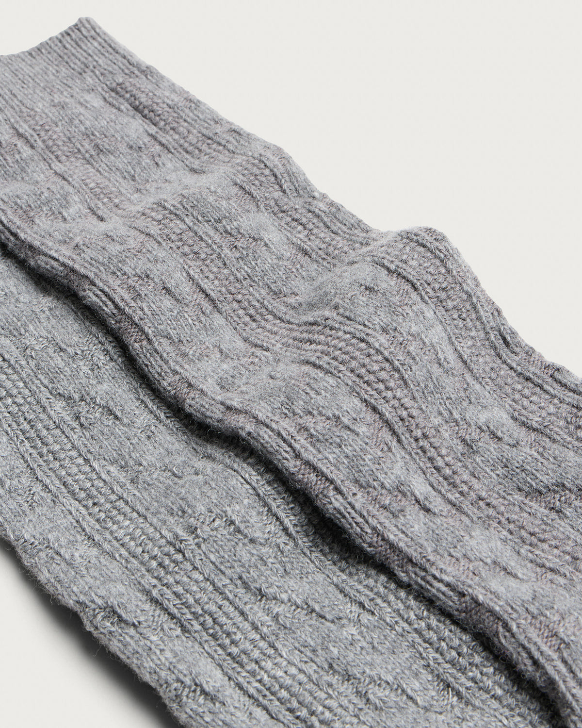 Damson Madder Cable Knit Long Cosy Sock
