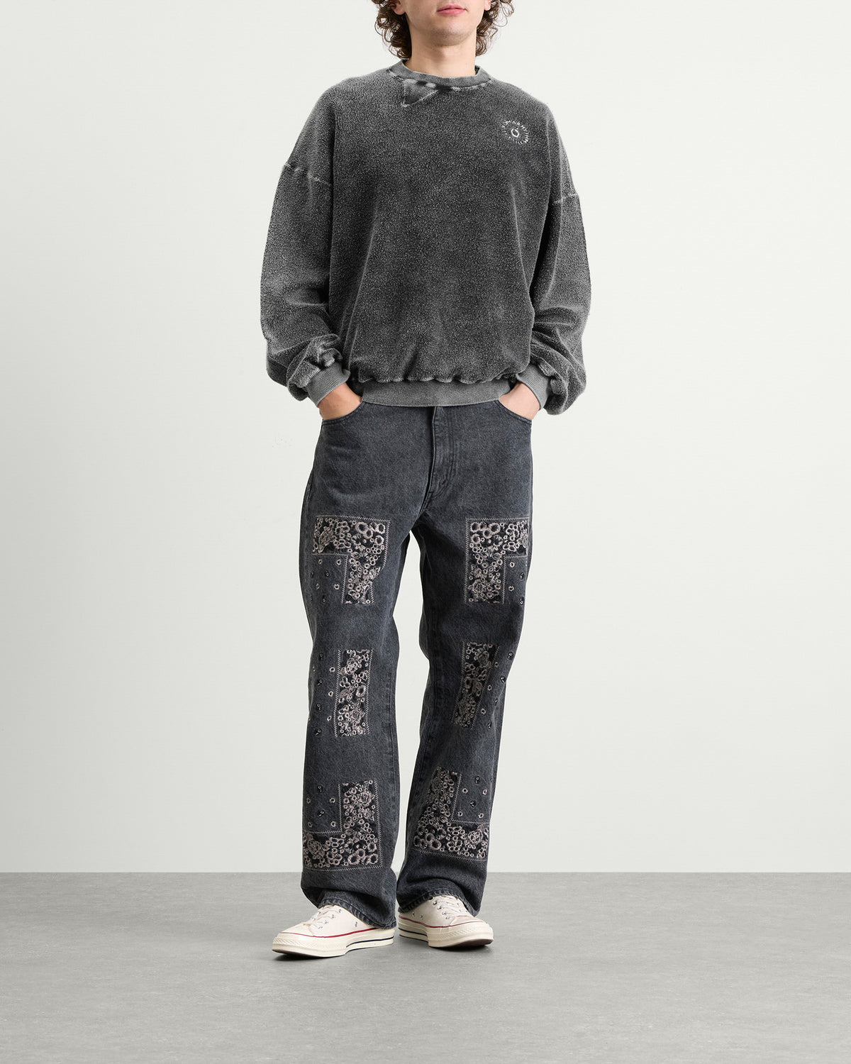 NOMARHYTHM TEXTILE Hand Dye Reverse Twist Sweatshirt