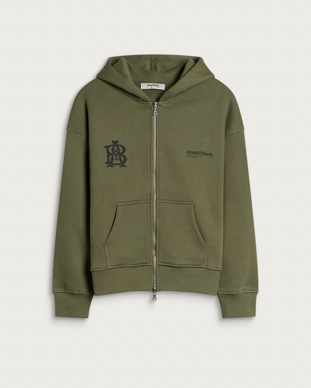 About:Blank Dual Logo Zip Hoodie