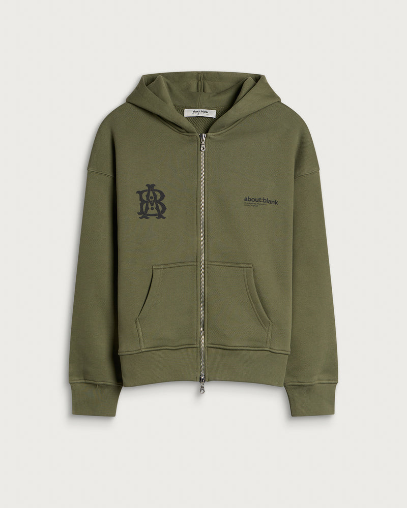 About:Blank Dual Logo Zip Hoodie