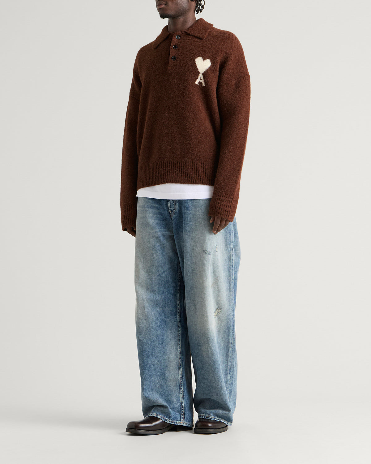 AMI Paris Contrasted ADC Polo