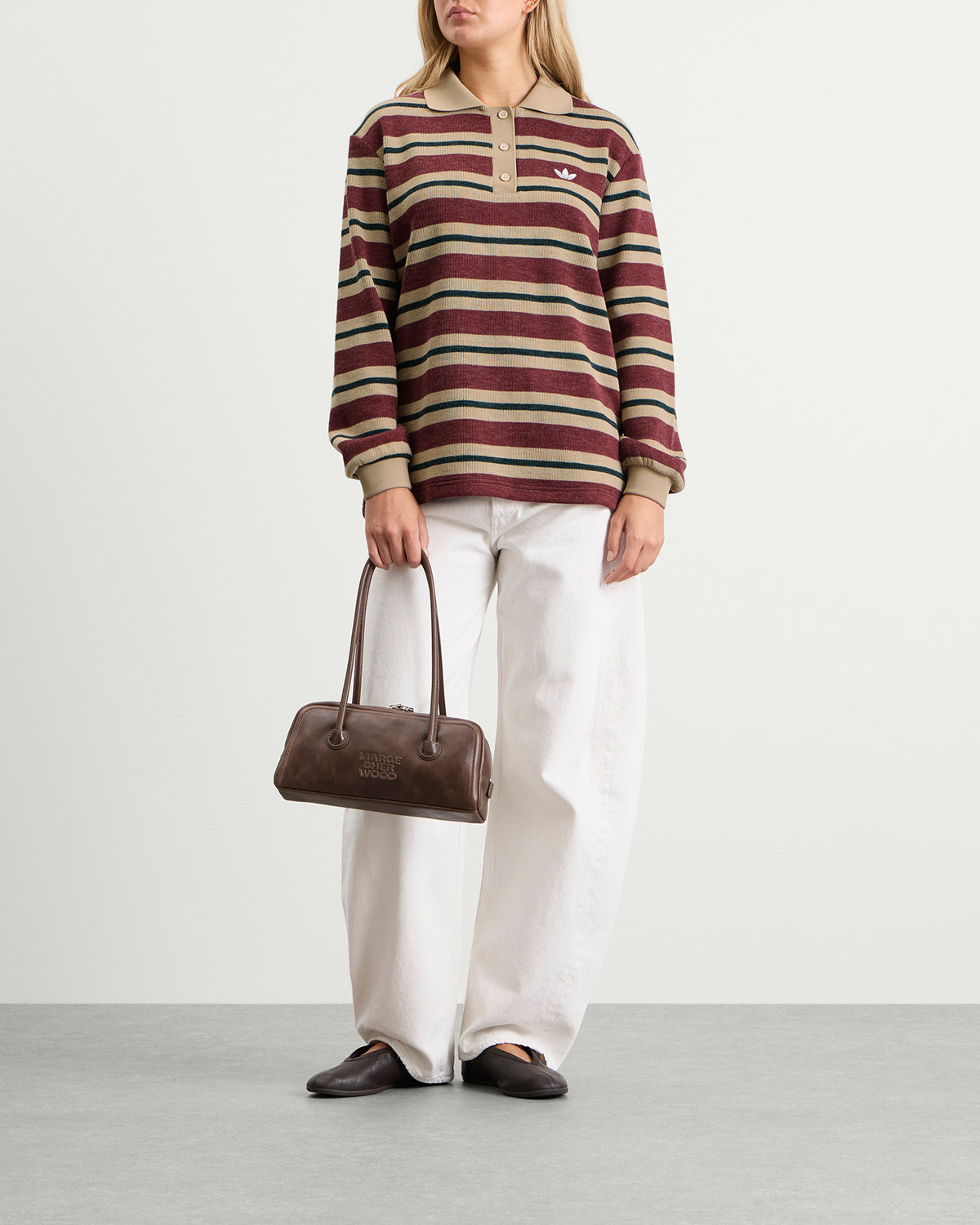 adidas Striped Polo Knit Jumper