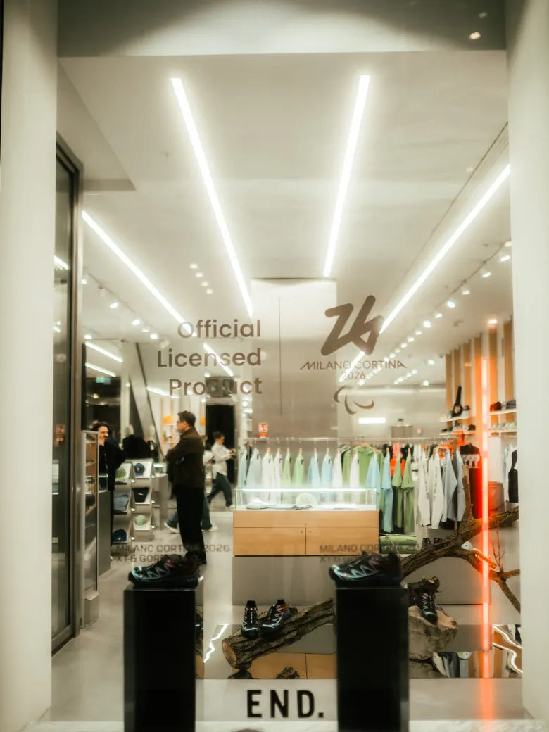 Event celebrating Salomon Milano Cortina 2026 collection at END. Milano store