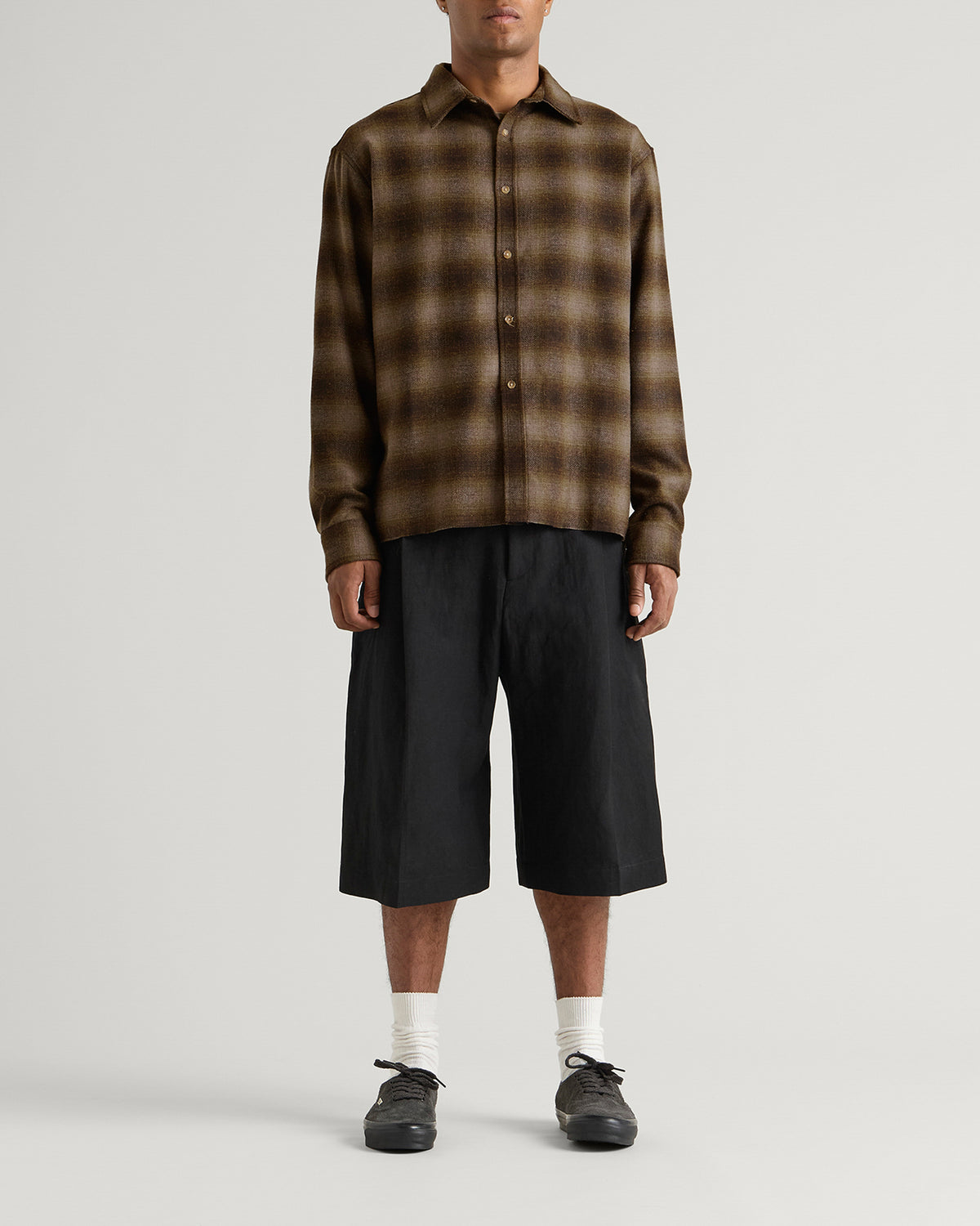 Beach Brains Hold Plaid Check Shirt