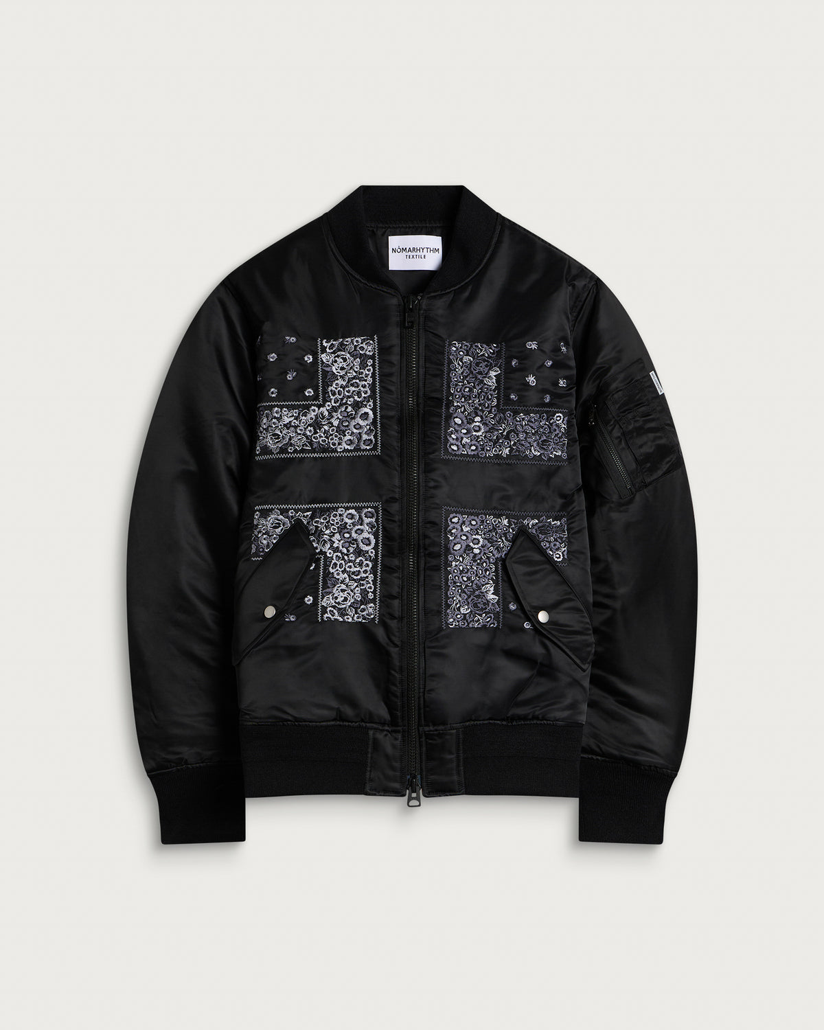 NOMARHYTHM TEXTILE Bandana Embroidery Flight Jacket