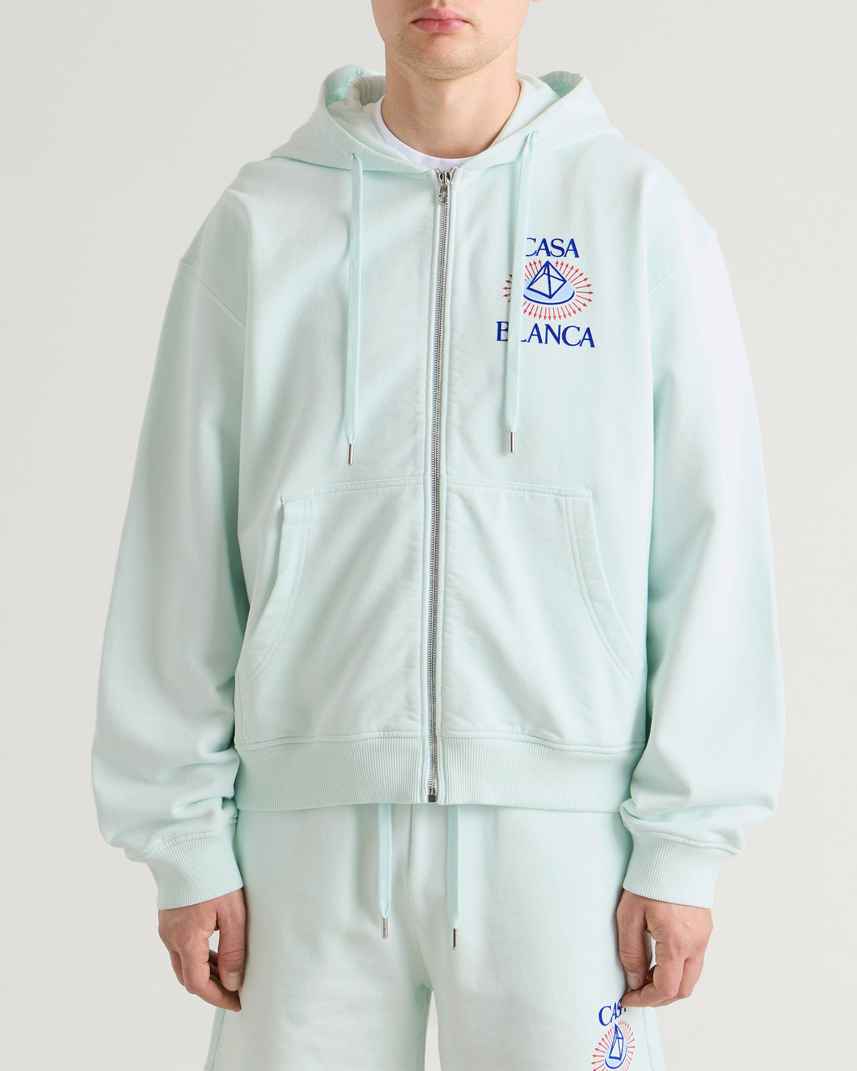 Casablanca Celestial Pyramid Printed Zip Up Hoodie