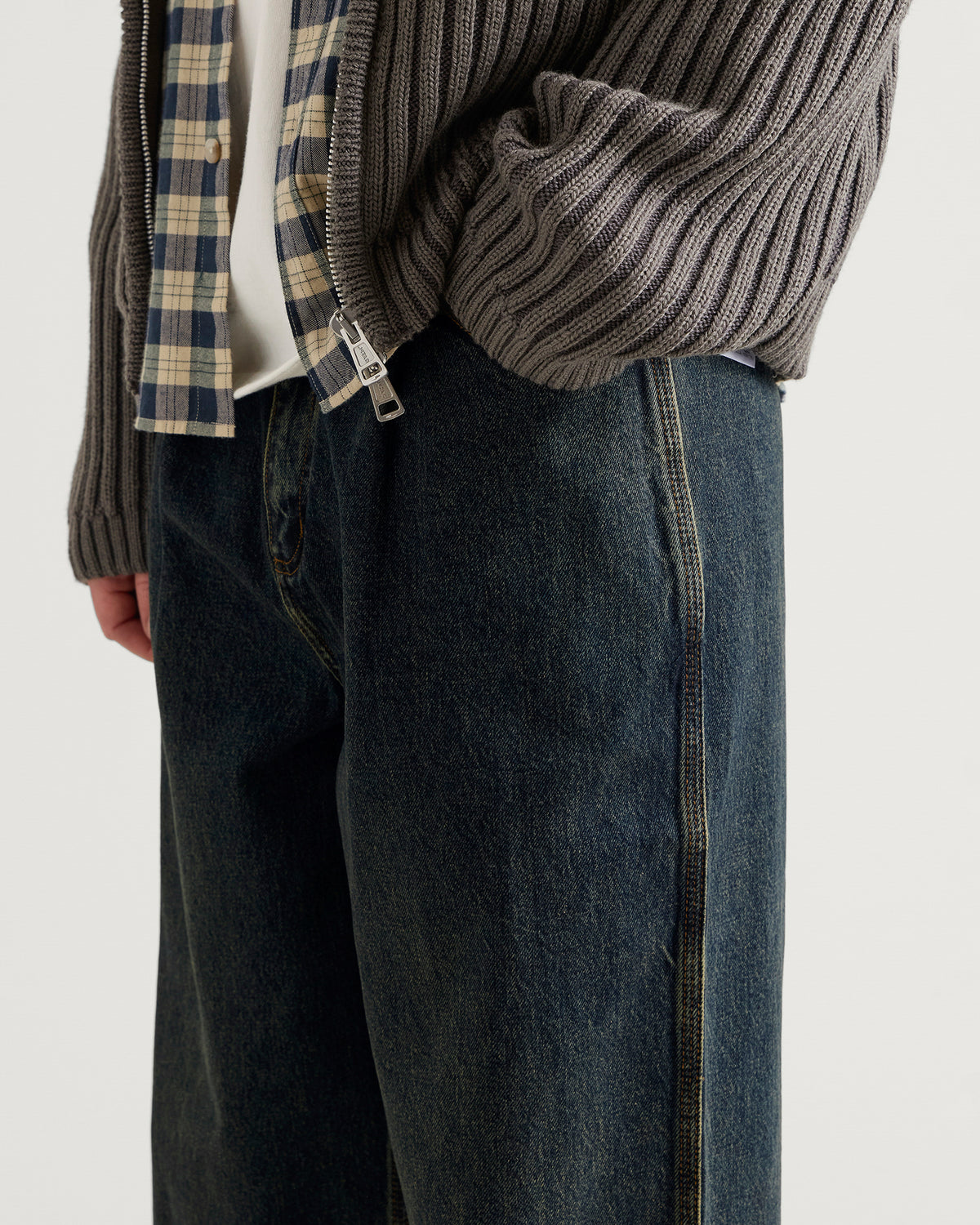 Larriet Frederick Pleated Denim Jeans