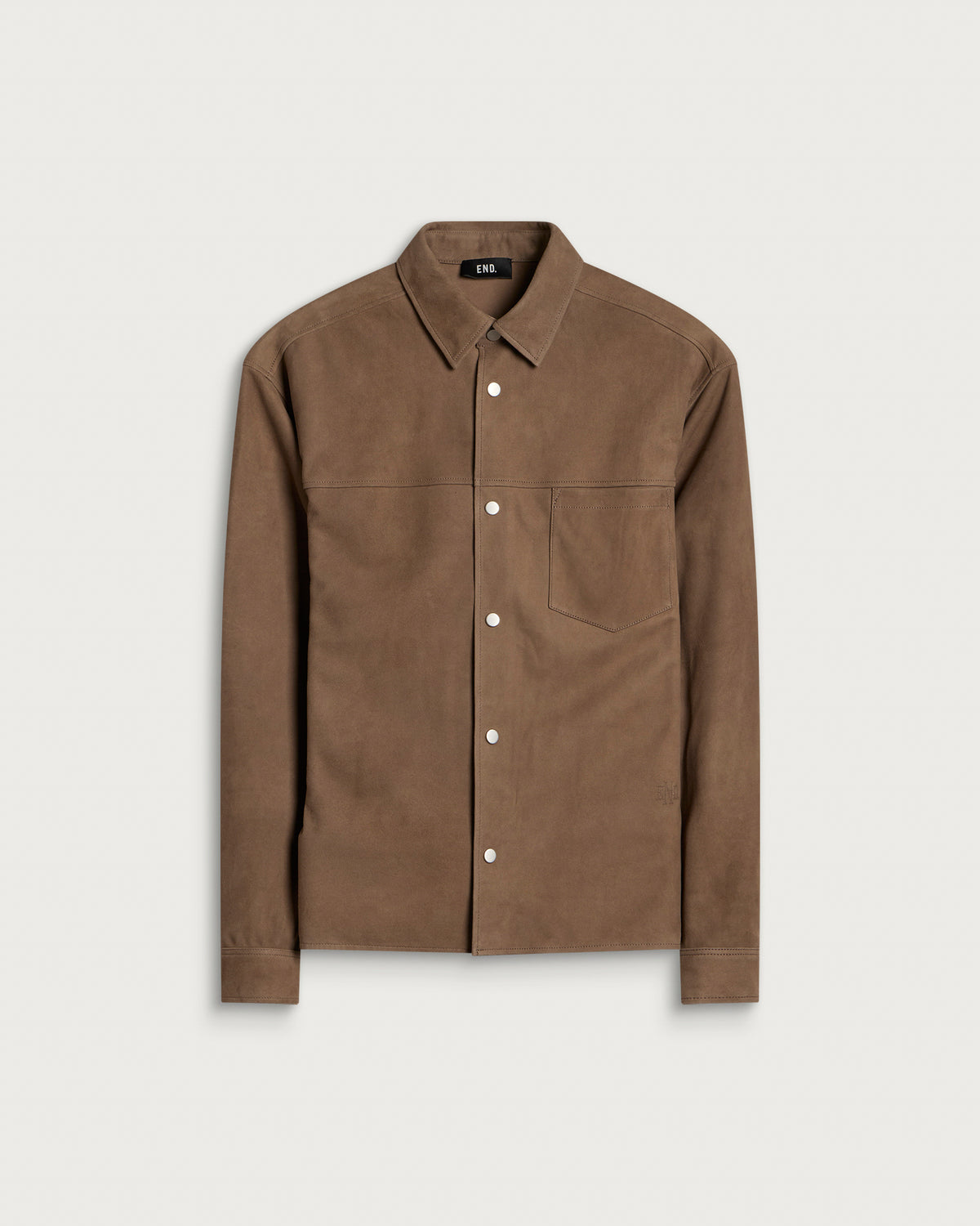 END. Task Suede Leather Shirt