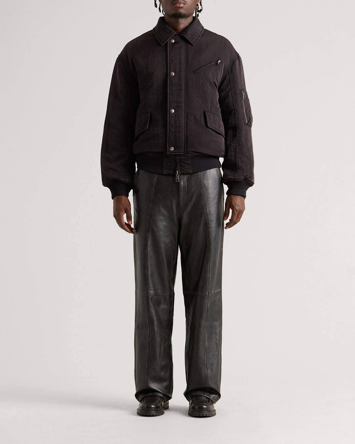 END. x Samsøe Samsøe Savalentin Leather Trousers