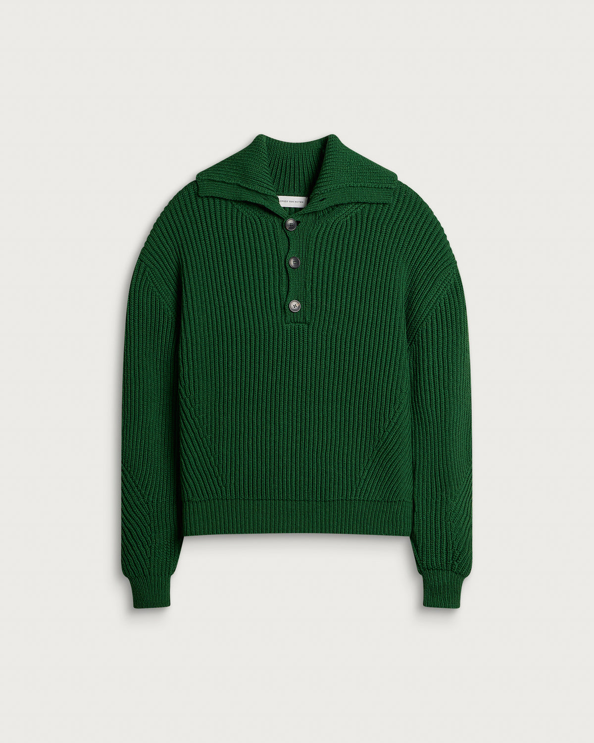 Dries Van Noten Mallawi Ribbed Polo Jumper