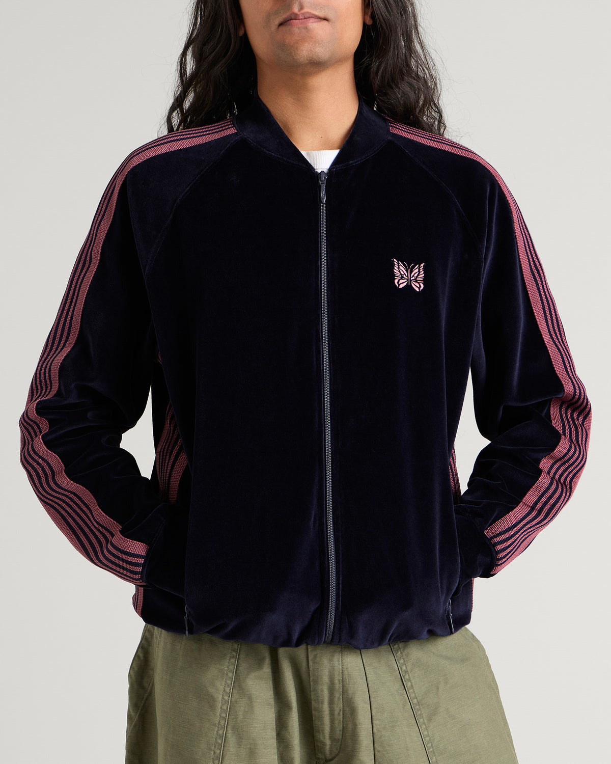Needles Velour Rib Collar Track Jacket
