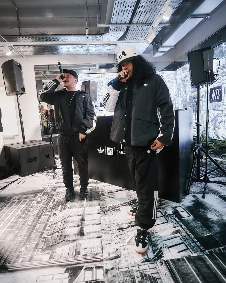 Men performing at END. store