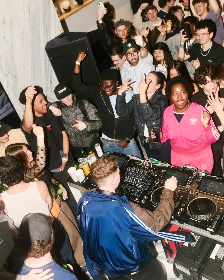 Crowd enjoying DJ at END. store