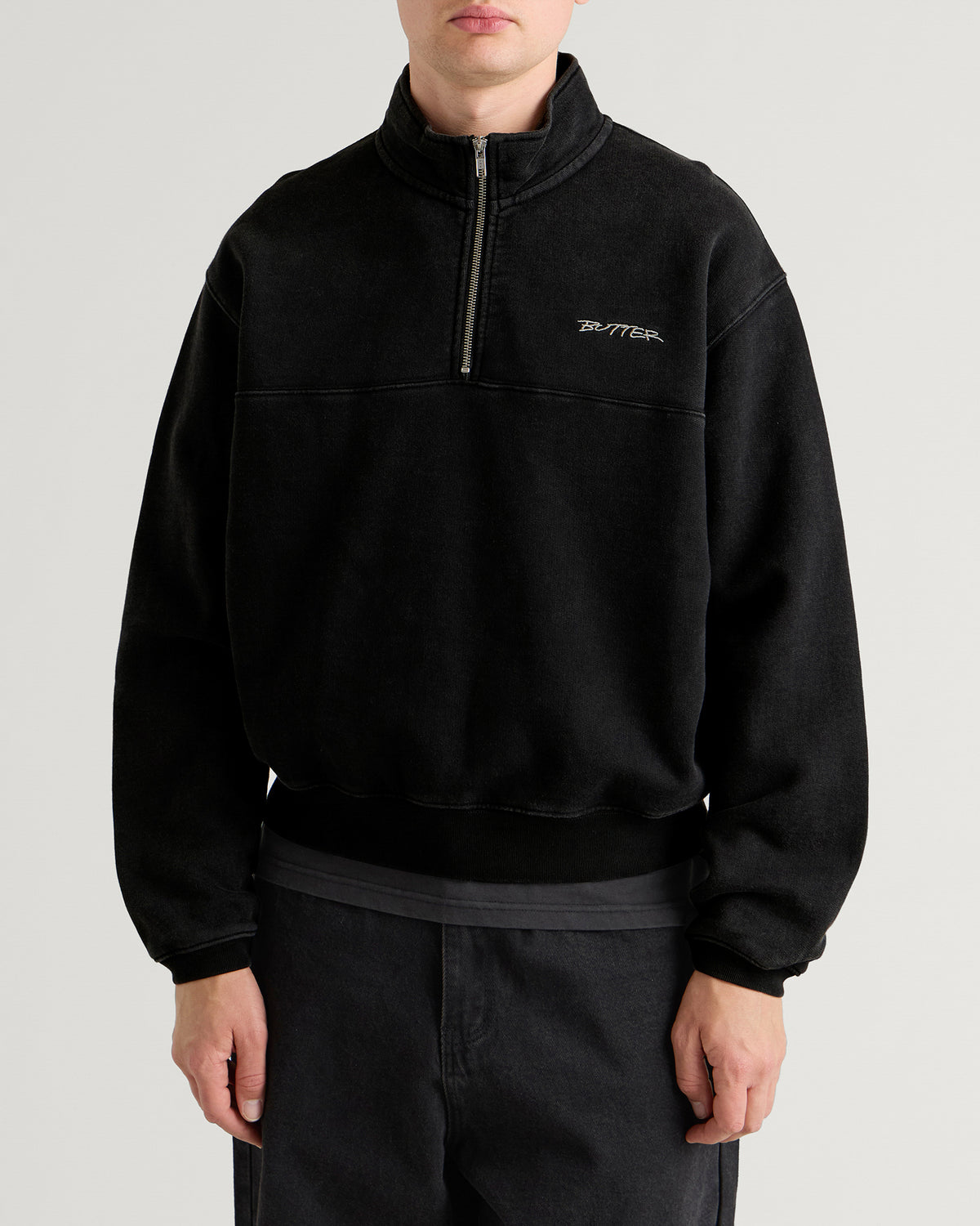 Butter Goods Panel 1/4 Zip Sweatshirt