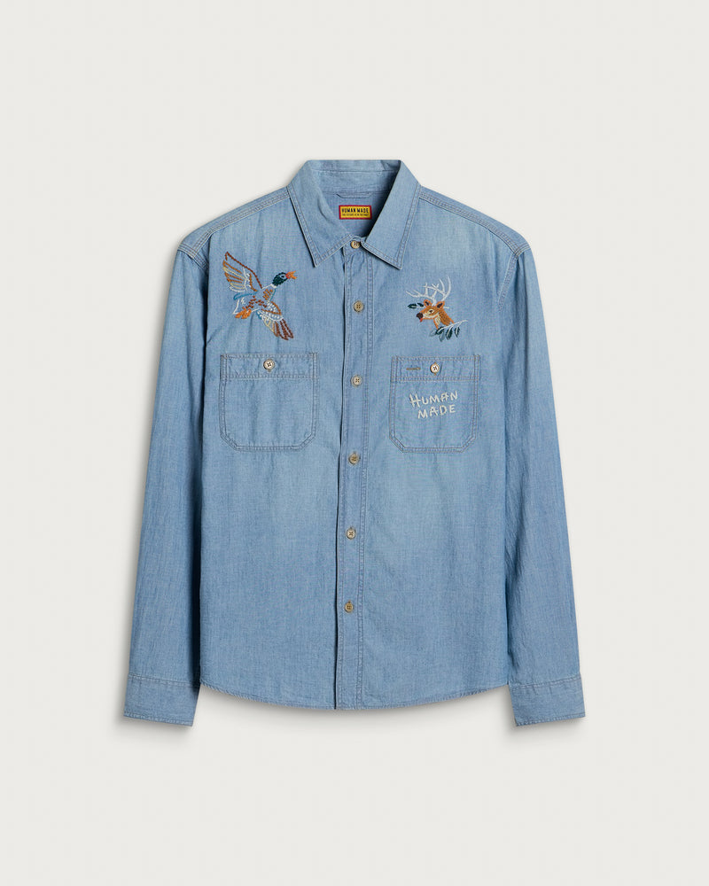 Human Made Embroidered Chambray Shirt