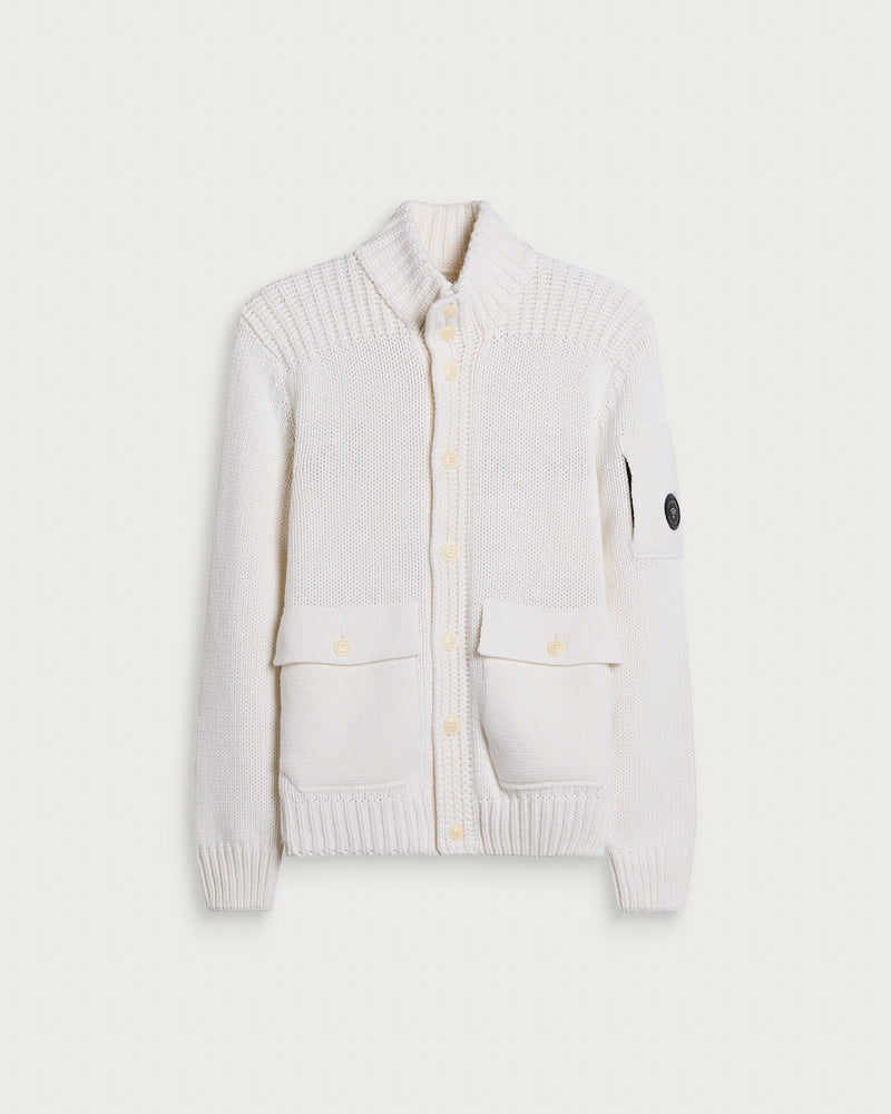 C.P. Company Lambswool GRS Button Lens Sweater