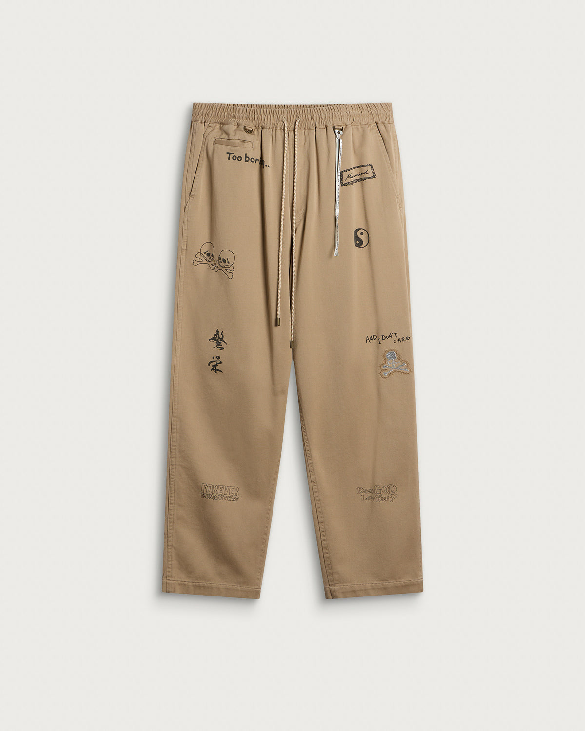 MASTERMIND WORLD Doodle Print Regular Easy Pants
