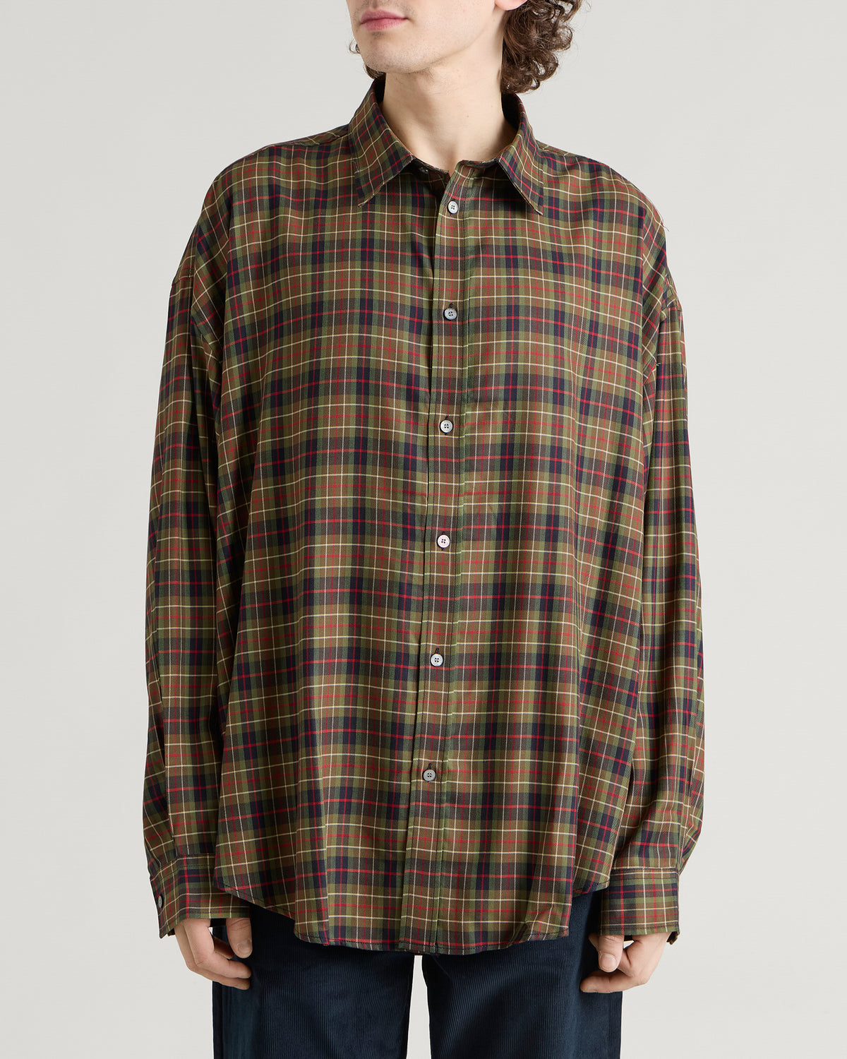 Acne Studios Setar Check Flannel Long Sleeve Shirt