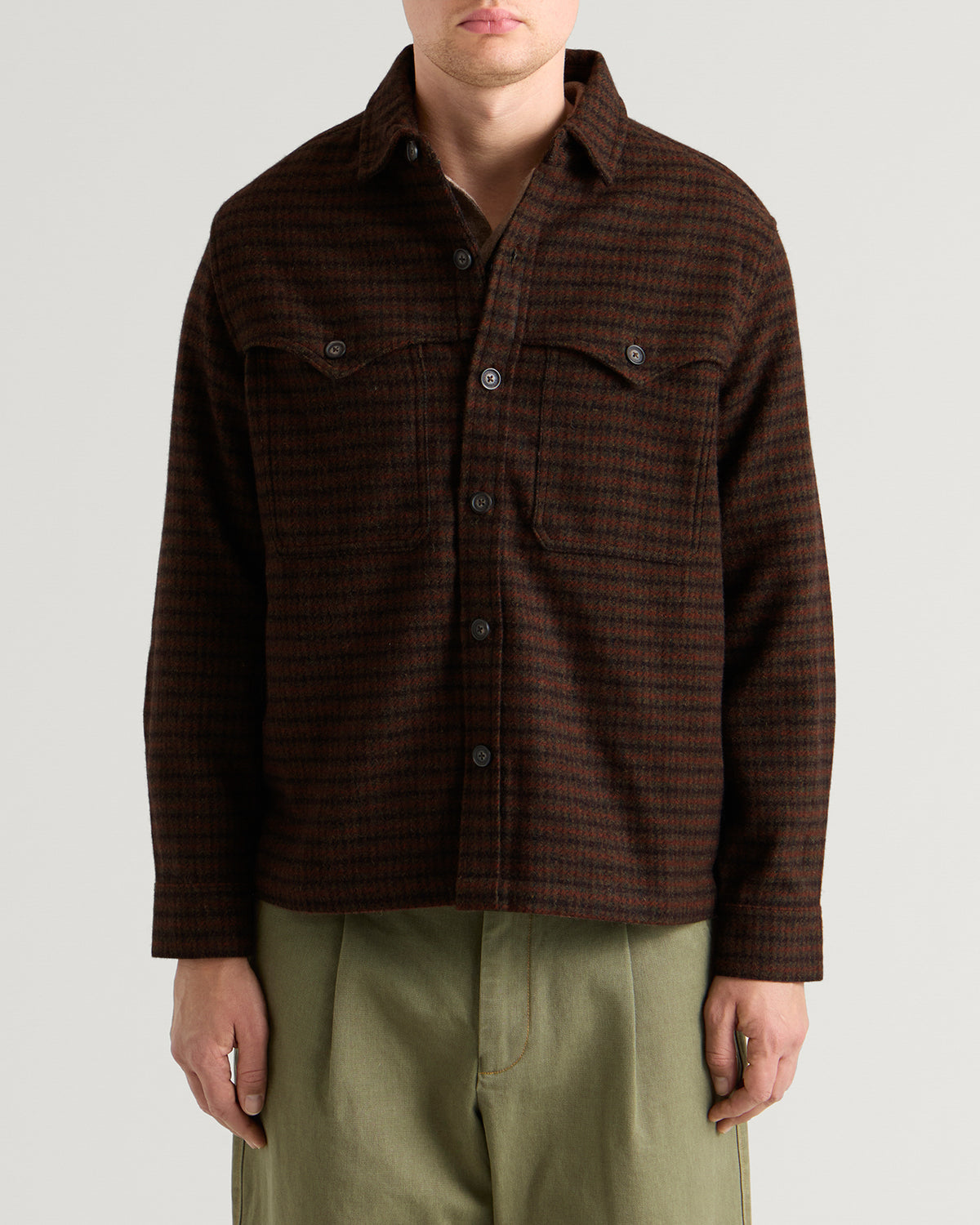 Barbour Heritage + Hatfield OS Houndstooth Overshirt