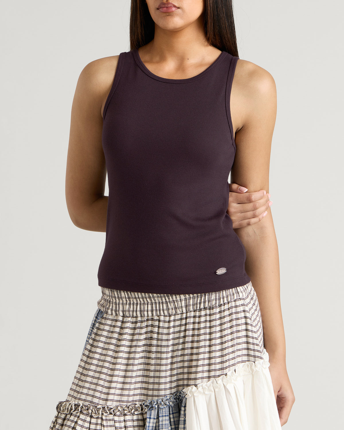 Damson Madder Manon Layered Long Sleeve Top